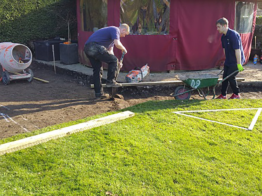 Decking to link Summer House