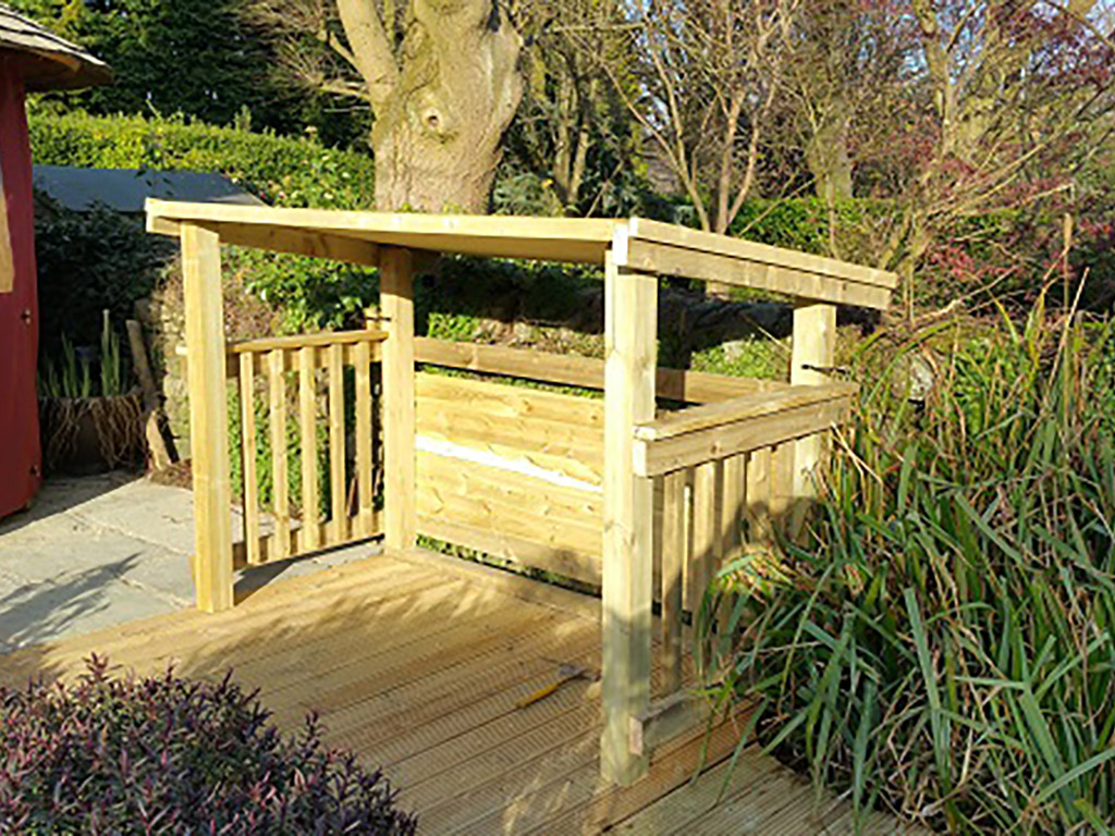 Decking to link Summer House