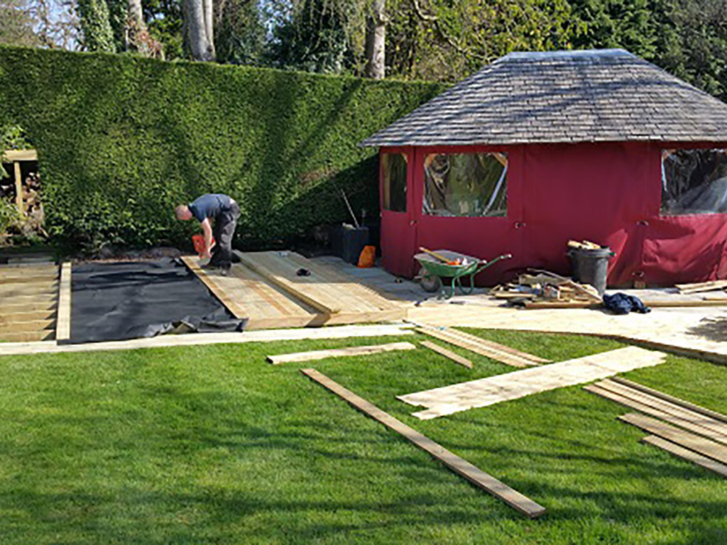 Decking to link Summer House
