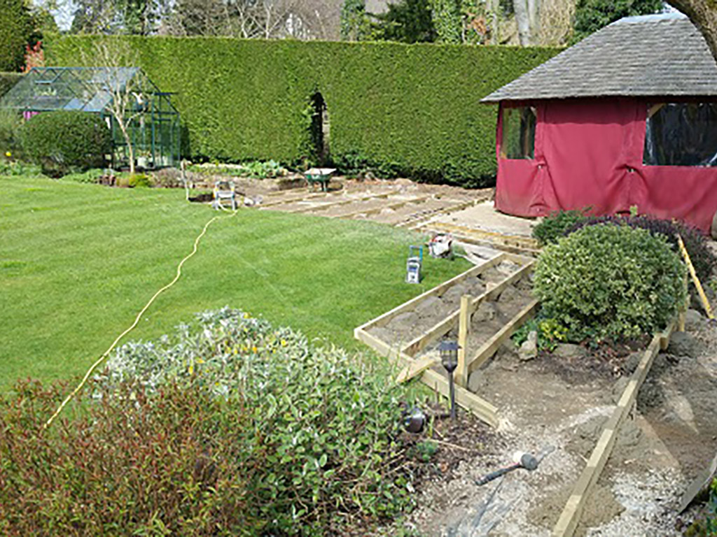 Decking to link Summer House