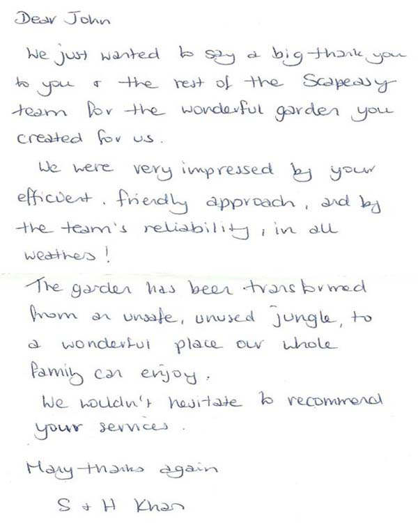 Scape Easy Testimonial Scape Easy Testimonial