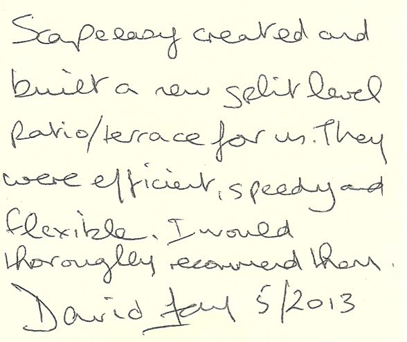 Scape Easy Testimonial Scape Easy Testimonial