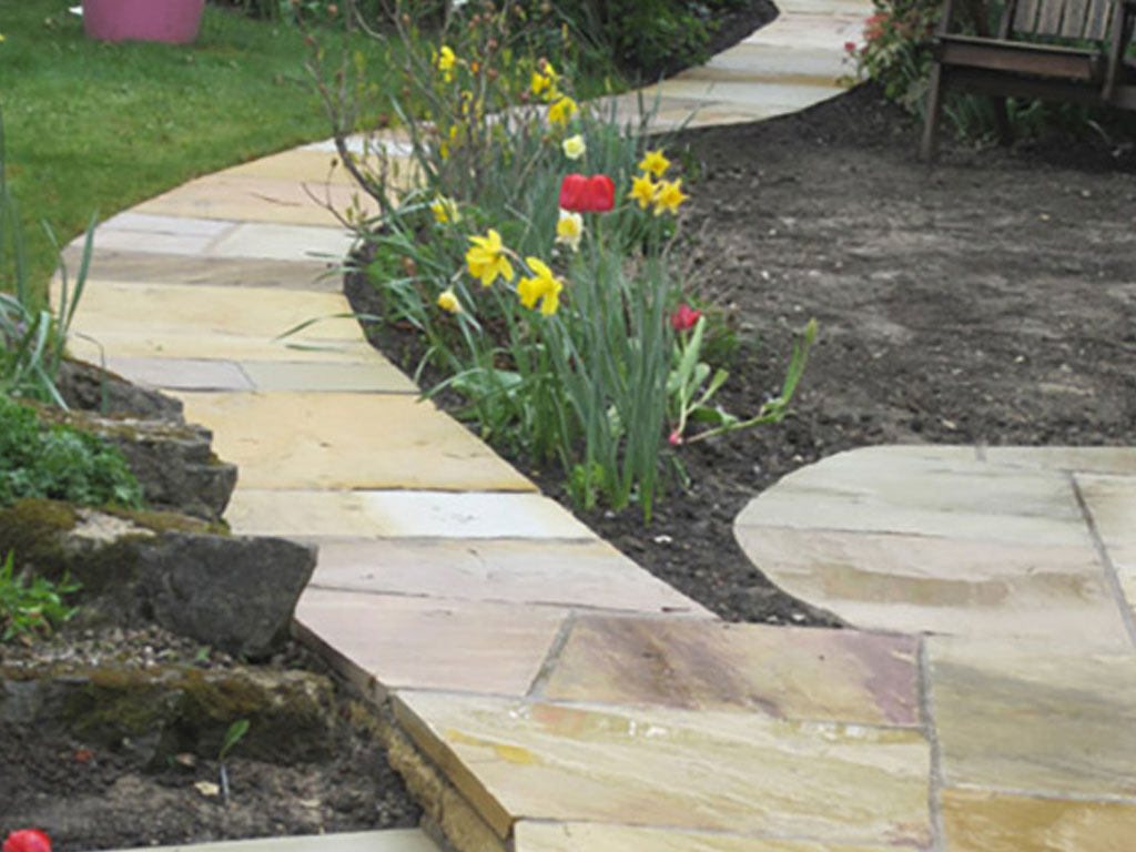 Suntrap Patio, New Driveway with Curved Edges
