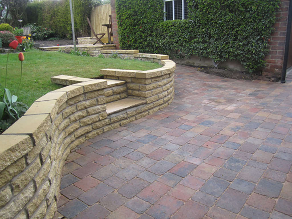 Suntrap Patio, New Driveway with Curved Edges